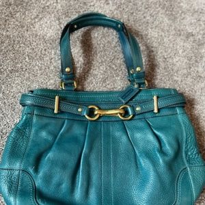 COACH "Nancy" Teal Handbag